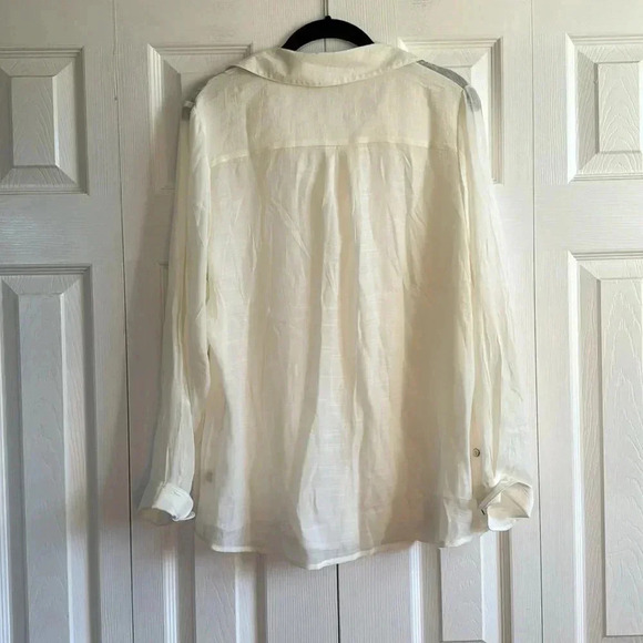 C by one | cream button down blouse | size SP - Picture 6 of 6